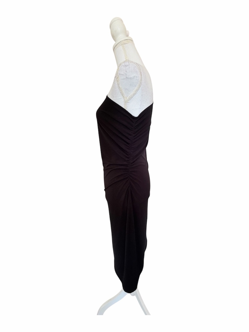 Laundry By Shelli Segal One-Shoulder Black Midi Dress Size 10 - Picture 3 of 10